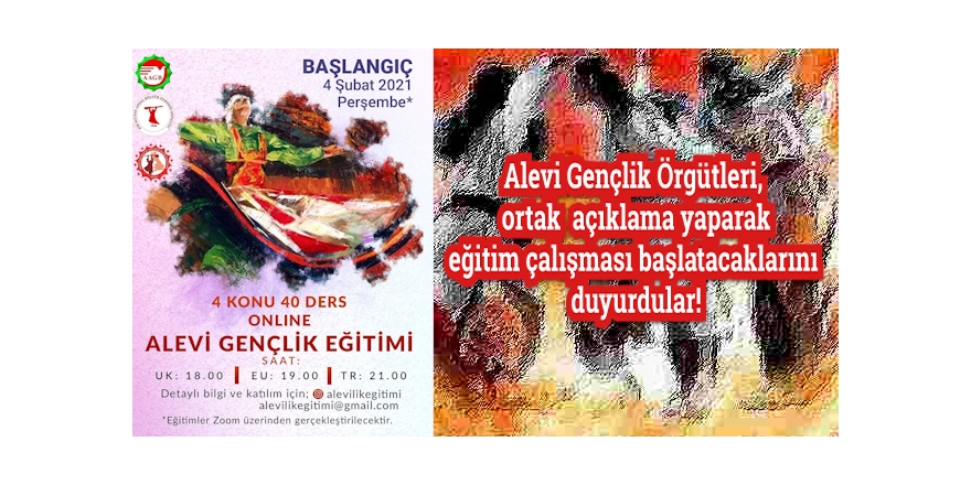 Alevi gençlik örgütleri, eğitim çalışması başlatıyor